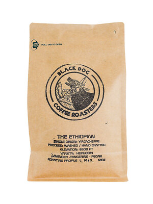 Black Dog Coffee Roasters"The  Ethiopian" Whole Bean Coffee 12oz Bag, Signal Hill, California