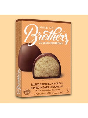 Brothers Classic Bonbons Salted Caramel Ice Cream Dipped in Dark Chocolate, Santa Ana, California