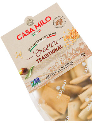 Casa Milo Crostini Traditional Italian Crackers 5.3oz Bag, Italy