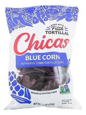 Chicas Blue Corn Tortilla Chips 7.5oz Bag