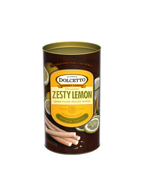 Dolcetto Rolled Wafers Zesty Lemon 12oz can