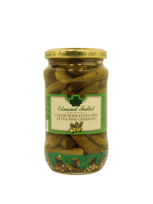 Edmond Fallot Cornichon Pickles Extra Fine Gherkins 11.9oz Jar, France