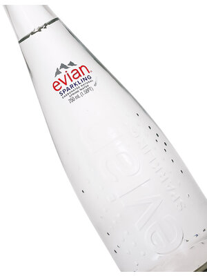 Evian Sparkling Carbonated Natural Spring Water 750ml Bottle, France