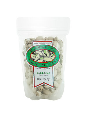 Fiddyment Farms "Lightly Salted" In-Shell Pistachios 8oz Bag, Lincoln, California