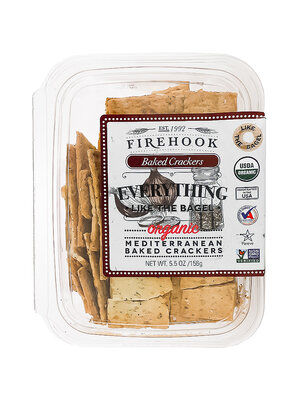 Firehook "Everything Like The Bagel" Mediterranean Baked Crackers 5.5oz Container, Chantilly, Virginia
