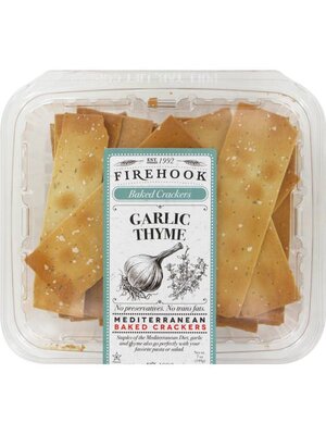 Firehook Garlic Thyme Crackers 5.5oz Container, Chantilly, Virginia