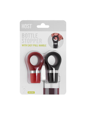 Host Bottle Stopper With Easy Pull Handle, Set of 2