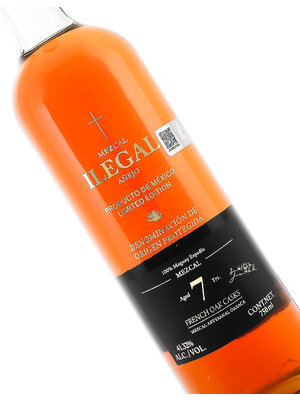 Ilegal Mezcal Anejo, Aged 7 Years, French Oak Casks, Oaxaca, Mexico