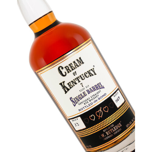 J.W. Rutledge "Cream Of Kentucky" 7 Years Old Single Barrell Kentucky Straight Rye Whiskey Bottled-in-Bond J.W. Rutledge "Cream Of Kentucky" 7 Years Old Single Barrell Kentucky Straight Rye Whiskey Bottled-in-Bond
