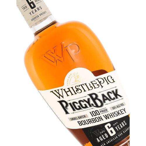WhistlePig "Piggy Back" Bourbon Whiskey Aged 6 Years In New American Oak Barrels WhistlePig "Piggy Back" Bourbon Whiskey Aged 6 Years In New American Oak Barrels