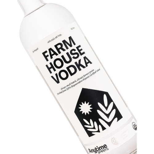 Anytime Spirits "Farm House" Vodka, Maryland Anytime Spirits "Farm House" Vodka, Maryland