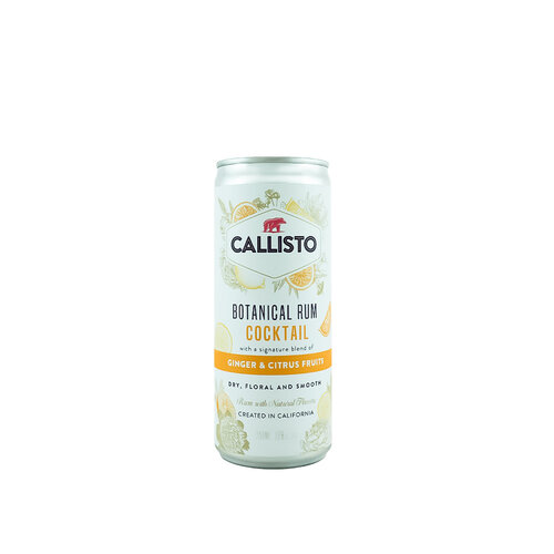 Callisto "Ginger & Citrus Fruits" Botanical Rum Cocktail 250ml can - California Callisto "Ginger & Citrus Fruits" Botanical Rum Cocktail 250ml can - California