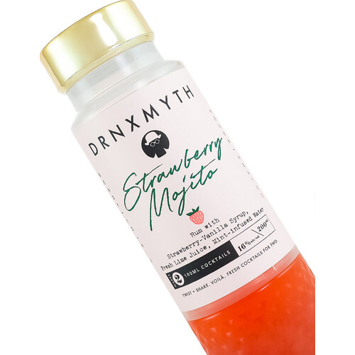 DrnxMyth "Strawberry Mojito" Cocktail 200ml Bottle DrnxMyth "Strawberry Mojito" Cocktail 200ml Bottle