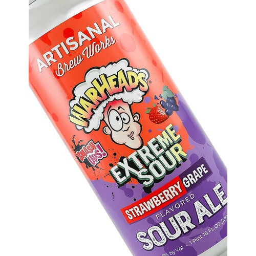Artisanal Brew Works "Warheads" Strawberry Grape Extreme Sour Ale 16oz Can - Saratoga Springs, NY Artisanal Brew Works "Warheads" Strawberry Grape Extreme Sour Ale 16oz Can - Saratoga Springs, NY