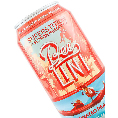 Superstition Session Meadery "BeeLini" Carbonated Peach Mead 12oz Can - Prescott, AZ Superstition Session Meadery "BeeLini" Carbonated Peach Mead 12oz Can - Prescott, AZ