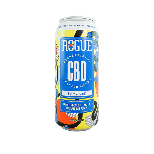 Rogue Recreational Beverages "Passion Fruit Blueberry" CBD Seltzer Water 16oz Can - Newport, OR Rogue Recreational Beverages "Passion Fruit Blueberry" CBD Seltzer Water 16oz Can - Newport, OR