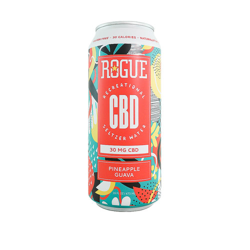 Rogue Recreational Beverages "Pineapple Guava" CBD Seltzer Water 16oz Can - Newport, OR Rogue Recreational Beverages "Pineapple Guava" CBD Seltzer Water 16oz Can - Newport, OR