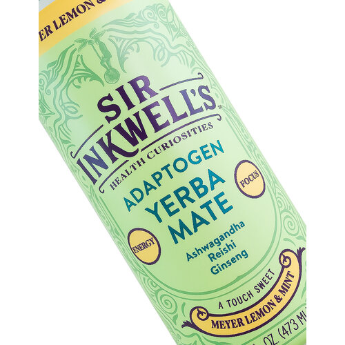 Sir Inkwell's Yerba Mate "Meyer Lemon & Mint" Adaptogen 16oz Can, Manhattan Beach, California Sir Inkwell's Yerba Mate "Meyer Lemon & Mint" Adaptogen 16oz Can, Manhattan Beach, California
