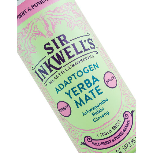 Sir Inkwell's Yerba Mate "Wild Berry & Pomegranate" Adaptogen 16oz Can, Manhattan Beach, California Sir Inkwell's Yerba Mate "Wild Berry & Pomegranate" Adaptogen 16oz Can, Manhattan Beach, California