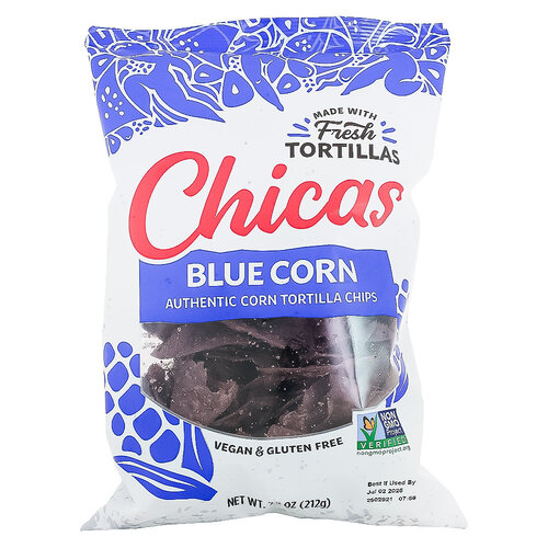 Chicas Blue Corn Tortilla Chips 7.5oz Bag Chicas Blue Corn Tortilla Chips 7.5oz Bag