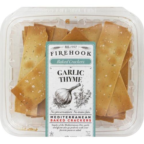 Firehook Garlic Thyme Crackers 5.5oz Container, Chantilly, Virginia Firehook Garlic Thyme Crackers 5.5oz Container, Chantilly, Virginia