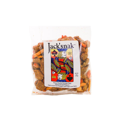 Jack'snak "Spicy" Honey Roasted Sesame Chips, Honey Toasted Peanuts, Chili Lemon Corn Nuggets & Cajun Corn Sticks 6oz Bag, Kansas Jack'snak "Spicy" Honey Roasted Sesame Chips, Honey Toasted Peanuts, Chili Lemon Corn Nuggets & Cajun Corn Sticks 6oz Bag, Kansas