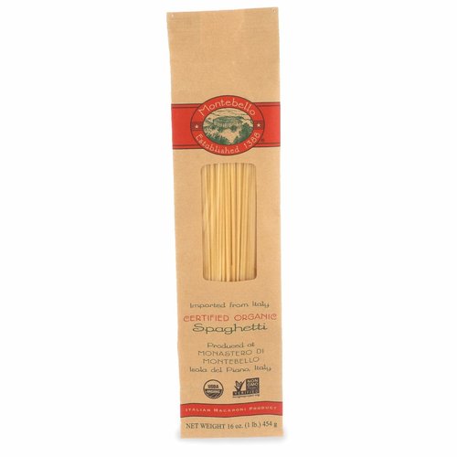 Montebello Organic Spaghetti Pasta 16oz Bag, Isola del Piano, Marche, Italy Montebello Organic Spaghetti Pasta 16oz Bag, Isola del Piano, Marche, Italy