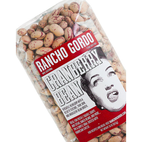 Rancho Gordo "Classic" Cranberry Beans 16oz Bag, Napa, California Rancho Gordo "Classic" Cranberry Beans 16oz Bag, Napa, California