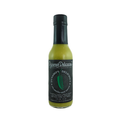 Dynamo's Delicacies "Delicious" Jalapeno Hot Sauce 5oz Bottle Dynamo's Delicacies "Delicious" Jalapeno Hot Sauce 5oz Bottle