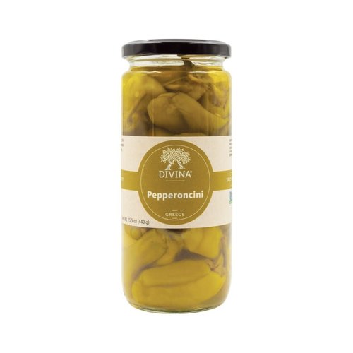 Divina Pepperoncini 15.5oz Jar, Sicily Divina Pepperoncini 15.5oz Jar, Sicily