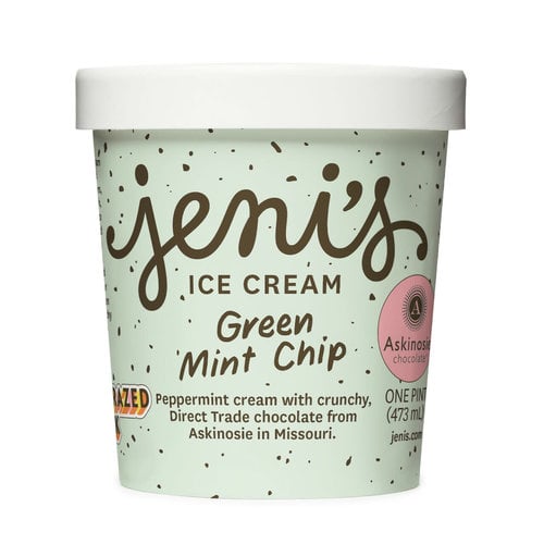 Jeni's "Green Mint Chip" Ice Cream Pint, Ohio Jeni's "Green Mint Chip" Ice Cream Pint, Ohio