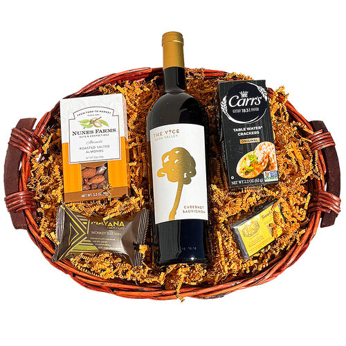 "The Vice" Napa Valley Cabernet Sauvignon Single Bottle Gift Basket "The Vice" Napa Valley Cabernet Sauvignon Single Bottle Gift Basket