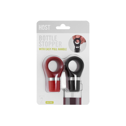 Host Bottle Stopper With Easy Pull Handle, Set of 2 Host Bottle Stopper With Easy Pull Handle, Set of 2