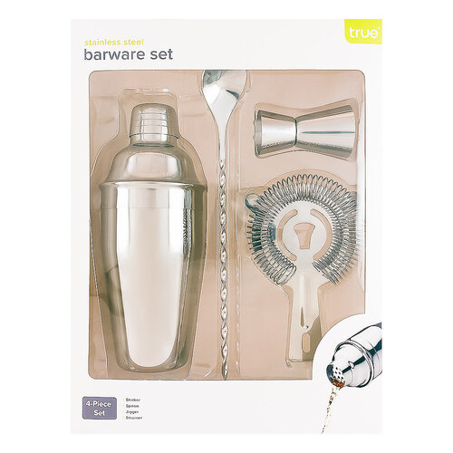 True Stainless Steel 4 Piece Barware Set True Stainless Steel 4 Piece Barware Set