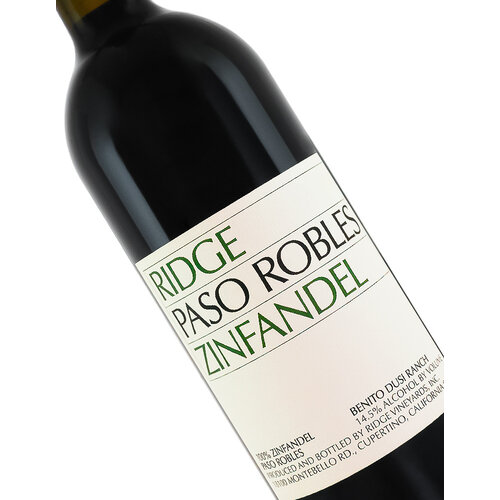 Ridge 2021 Zinfandel Dusi Ranch, Paso Robles Ridge 2021 Zinfandel Dusi Ranch, Paso Robles