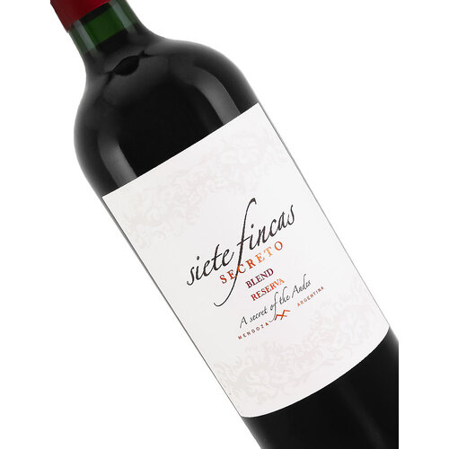 Siete Fincas 2021 "Secreto" Red Blend Reserva, Mendoza, Argentina Siete Fincas 2021 "Secreto" Red Blend Reserva, Mendoza, Argentina