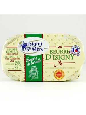 Isigny Ste. Mere Beurre D'Isigny Salted Butter With Sea Salt Crystals 8.8oz Bar, Normandy, France