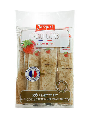 Jacquet Strawberry French Crepes, 6 Pack/1.1oz, France