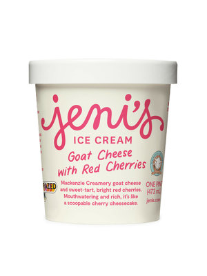Jeni's "Goat Cheese with Red Cherries" Ice Cream Pint, Ohio