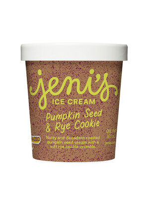 Jeni's "Pumpkin Seed & Rye Cookie" Ice Cream Pint, Ohio