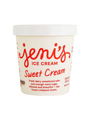 Jeni's "Sweet Cream" Ice Cream Pint, Ohio