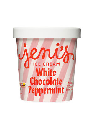 Jeni's "White Chocolate Peppermint" Ice Cream Pint, Ohio