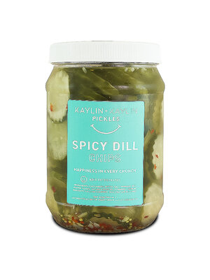 Kaylin + Kaylin Pickles "Spicy Dill" Chips 32oz Jar, Los Angeles