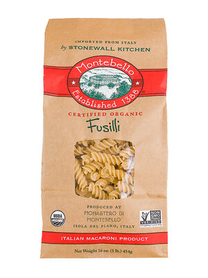 Montebello Organic Fusilli Pasta 1 Pound Bag, Italy
