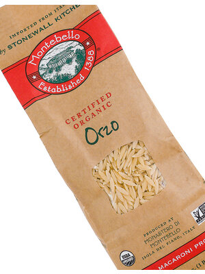 Montebello Organic Orzo Pasta 1 Pound Bag, Italy