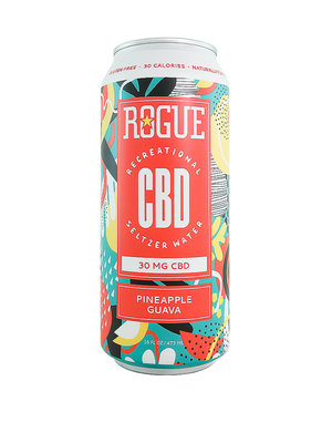 Rogue Recreational Beverages "Pineapple Guava" CBD Seltzer Water 16oz Can - Newport, OR