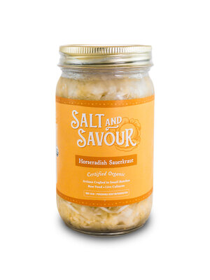 Salt and Savour Horseradish Sauerkraut 16oz Jar, Dunsmuir, California